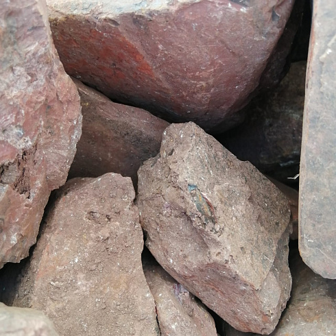 фото Яшма красная  (фр. 70-100 мм)  купить в Вологде в интернет-портале КАМЕНЬ КЛУБ